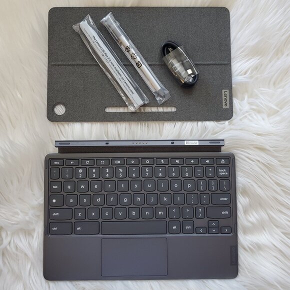 Lenovo Duet 3 Storm Gray Detachable Magnetic Keyboard, Kickstand & Stylus Pen - Picture 1 of 9